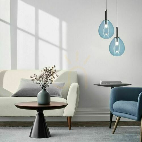 Jelölje be LUKKA függőlámpa kék üveg LED 6W CANDELLUX 50133210