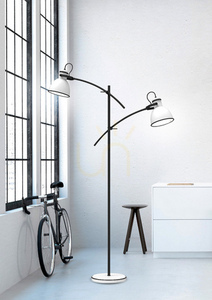 ZUMBA állólámpa fehér fekete E27 2x40W CANDELLUX 52-72672 small 1