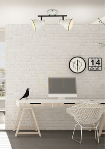 ZUMBA mennyezeti lámpa fehér fekete E14 2x40W CANDELLUX 92-72139 small 1