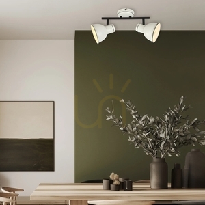ZUMBA mennyezeti lámpa fehér fekete E14 2x40W CANDELLUX 92-72139 small 3