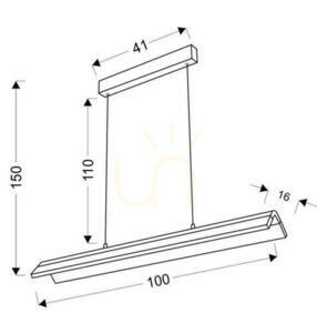 CURACOA barna LED 33W-os függőlámpa CANDELLUX A0011-320 CANDELLUX A0011-320 small 4