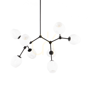 Italux Ferral fekete 8 pontos E27 LED függőlámpa PND-75075-8-BK-WG small 5