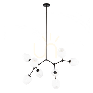 Italux Ferral fekete 8 pontos E27 LED függőlámpa PND-75075-8-BK-WG small 6