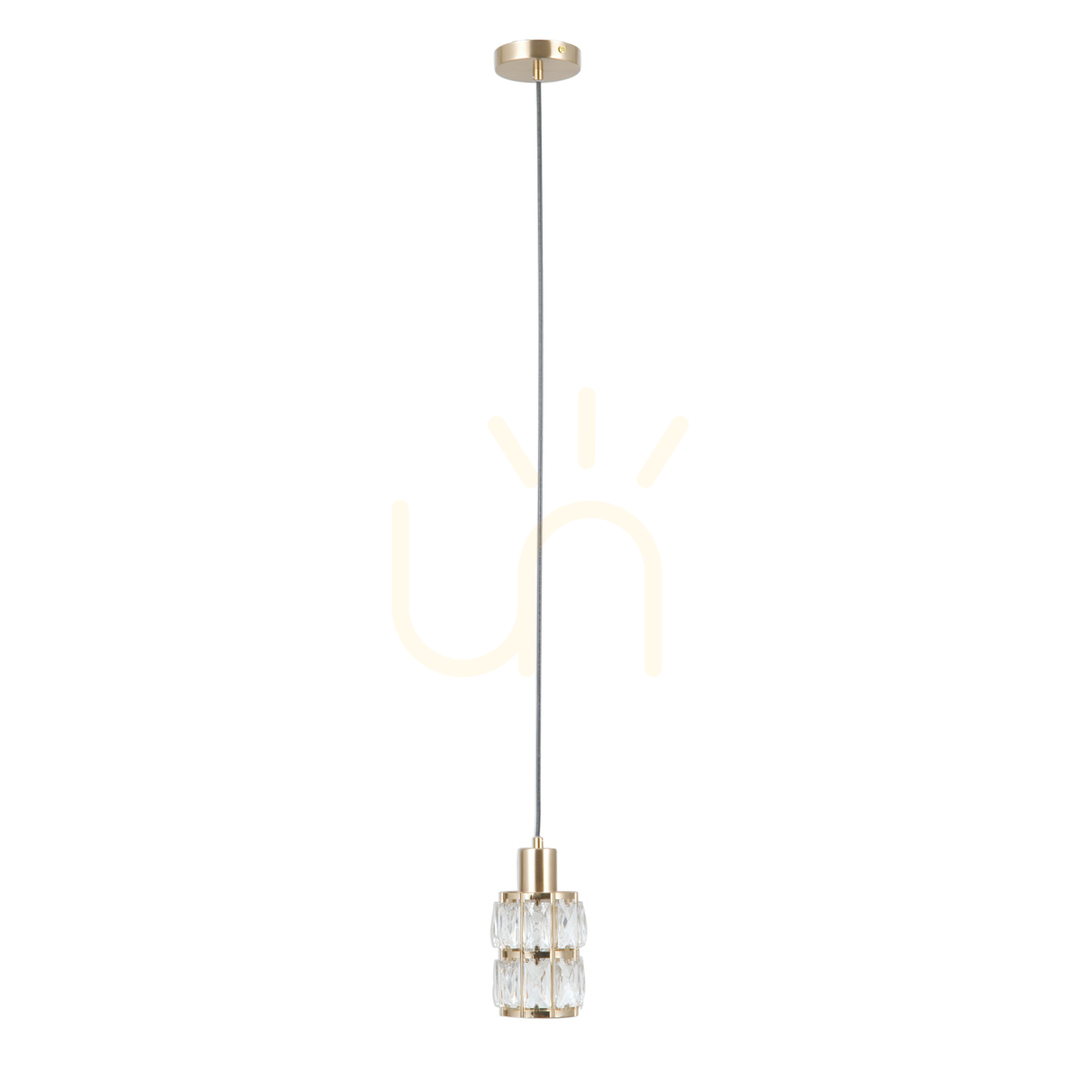 Kilátás Italux aranysárga üveg kristály függőlámpa E27 10,5 cm PND-40668-1-HBR Italux aranysárga üveg kristály függőlámpa E27 10,5 cm PND-40668-1-HBR