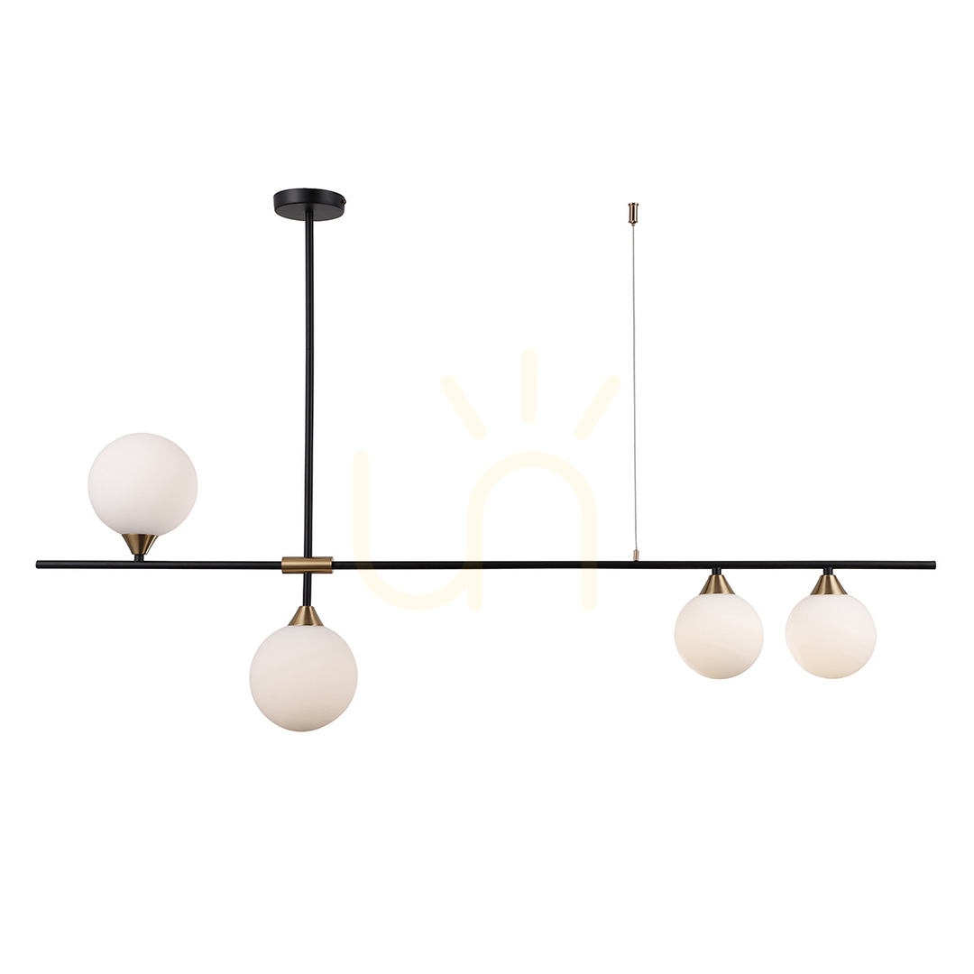 Előnézet Italux Belmonte 4-égős G9 LED függőlámpa fekete-sárgaréz PND-9152-4-OPAL Italux Belmonte 4-égős G9 LED függőlámpa fekete-sárgaréz PND-9152-4-OPAL