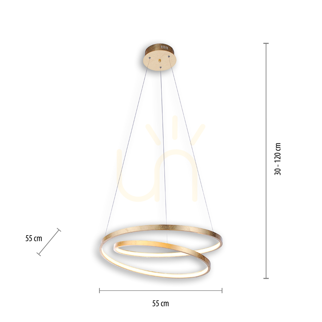 Előnézet ROMAN függőlámpa 2472-12 arany 1xLED ROMAN függőlámpa 2472-12 arany 1xLED