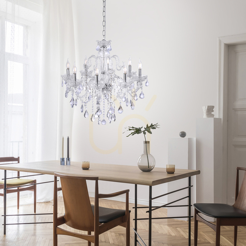 Jelölje be Paul Neuhaus GRACIA 3081-00 átlátszó kristálycsillár 8×E14 71 cm