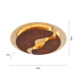 Paul Neuhaus NEVIS 6983-48 LED mennyezeti lámpa rozsda-arany 50 cm 3000 K fényerőszabályozható small 7