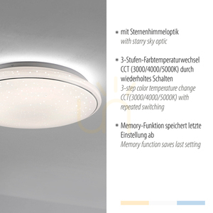 Zuma Line JUPITER 14364-16 fehér LED mennyezeti lámpa 44 cm 32 W small 3