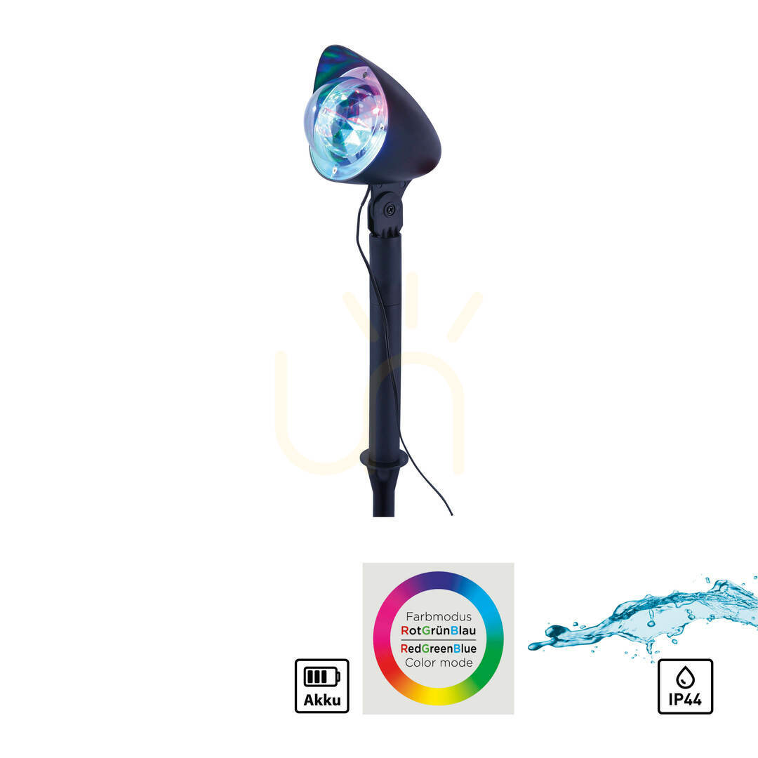 Kilátás DISCO kerti lámpa 19035-18 Fekete 1xLED DISCO kerti lámpa 19035-18 Fekete 1xLED