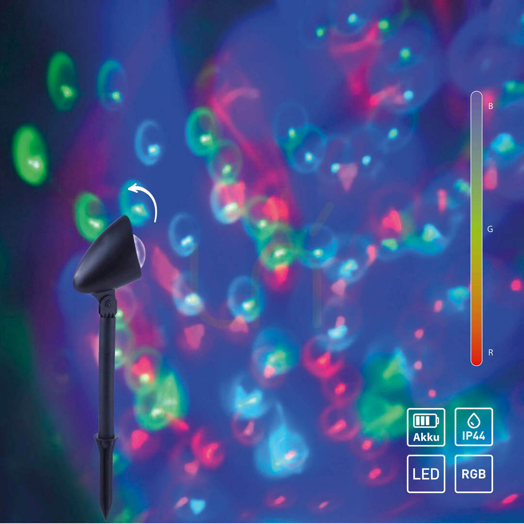 Jelölje be DISCO kerti lámpa 19035-18 Fekete 1xLED DISCO kerti lámpa 19035-18 Fekete 1xLED