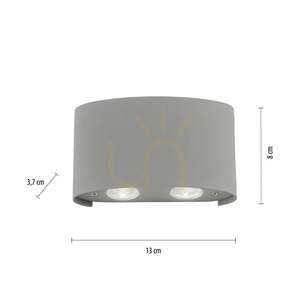 CARLO fali lámpa 9487-21 Ezüst 4xLED small 7
