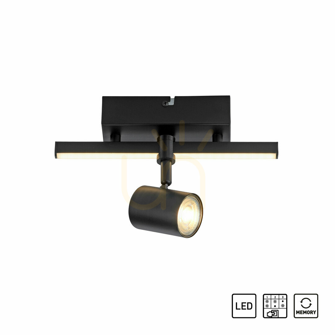 Kilátás Plafond BARIK 6523-18 fekete 2xGU10 Plafond BARIK 6523-18 fekete 2xGU10