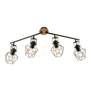 Plafond JARO 15674-78 Fekete 4xE27 1 Plafond JARO 15674-78 Fekete 4xE27 small 1