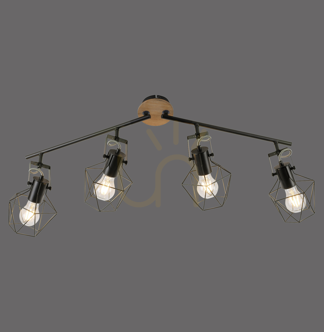 Jelölje be Plafond JARO 15674-78 Fekete 4xE27 Plafond JARO 15674-78 Fekete 4xE27