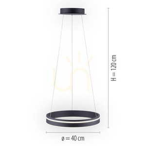 Q-VITO 8410-13 antracit 1xLED függőlámpa small 7