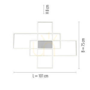 Plafond Q-INIGO 8195-55 ezüst 3xLED small 7