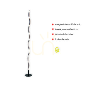 WAVE állólámpa 15168-18 fekete 1xLED small 3