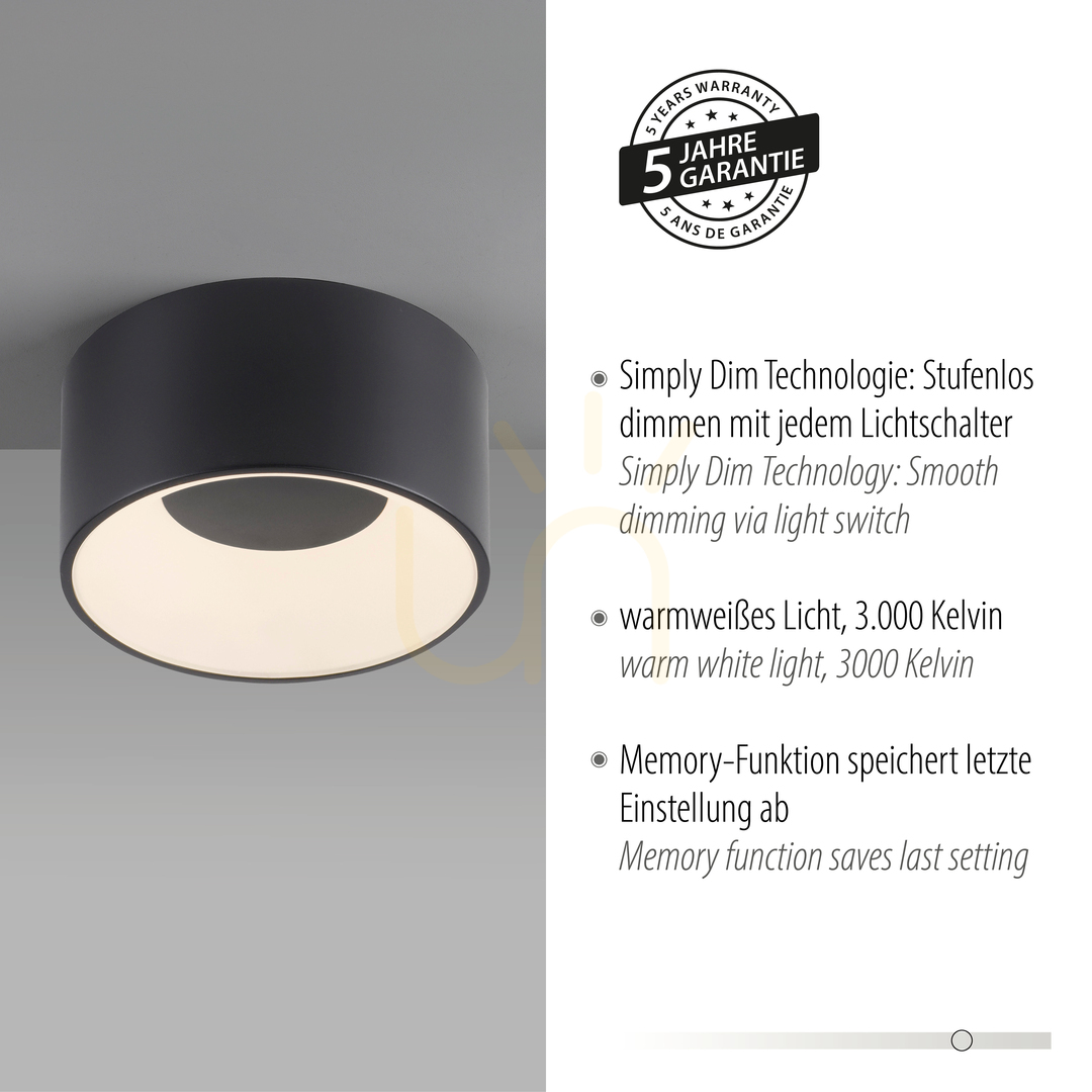 Előadás TANIKA Plafond 14325-18 fekete 1xLED TANIKA Plafond 14325-18 fekete 1xLED