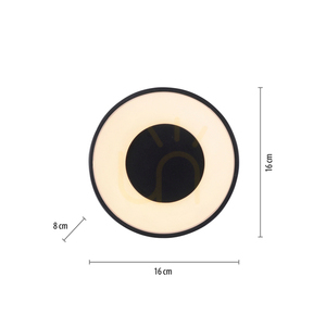 TANIKA Plafond 14325-18 fekete 1xLED 8 TANIKA Plafond 14325-18 fekete 1xLED small 8