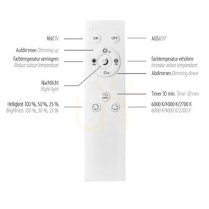 Plafond OSKO 14215-16 fehér 1xLED small 6