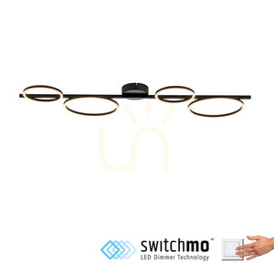 Zuma Line MINI RITUS 14211-18 fekete LED mennyezeti lámpa, 4 fénypont small 1