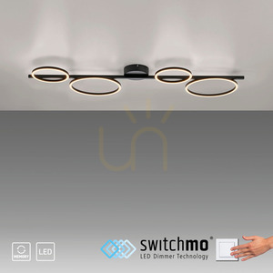 Zuma Line MINI RITUS 14211-18 fekete LED mennyezeti lámpa, 4 fénypont small 12