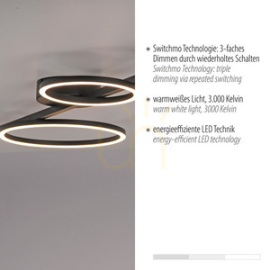 Zuma Line MINI RITUS 14211-18 fekete LED mennyezeti lámpa, 4 fénypont small 3