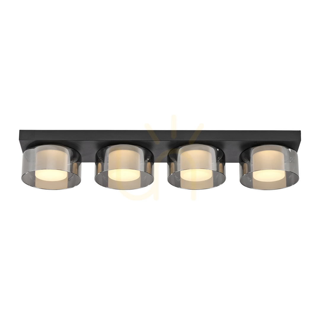Előadás Plafond RIKA 6164-18 Fekete 4xLED Plafond RIKA 6164-18 Fekete 4xLED