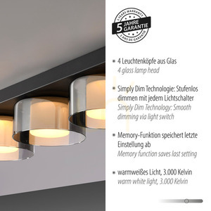 Plafond RIKA 6164-18 Fekete 4xLED 4 Plafond RIKA 6164-18 Fekete 4xLED small 4