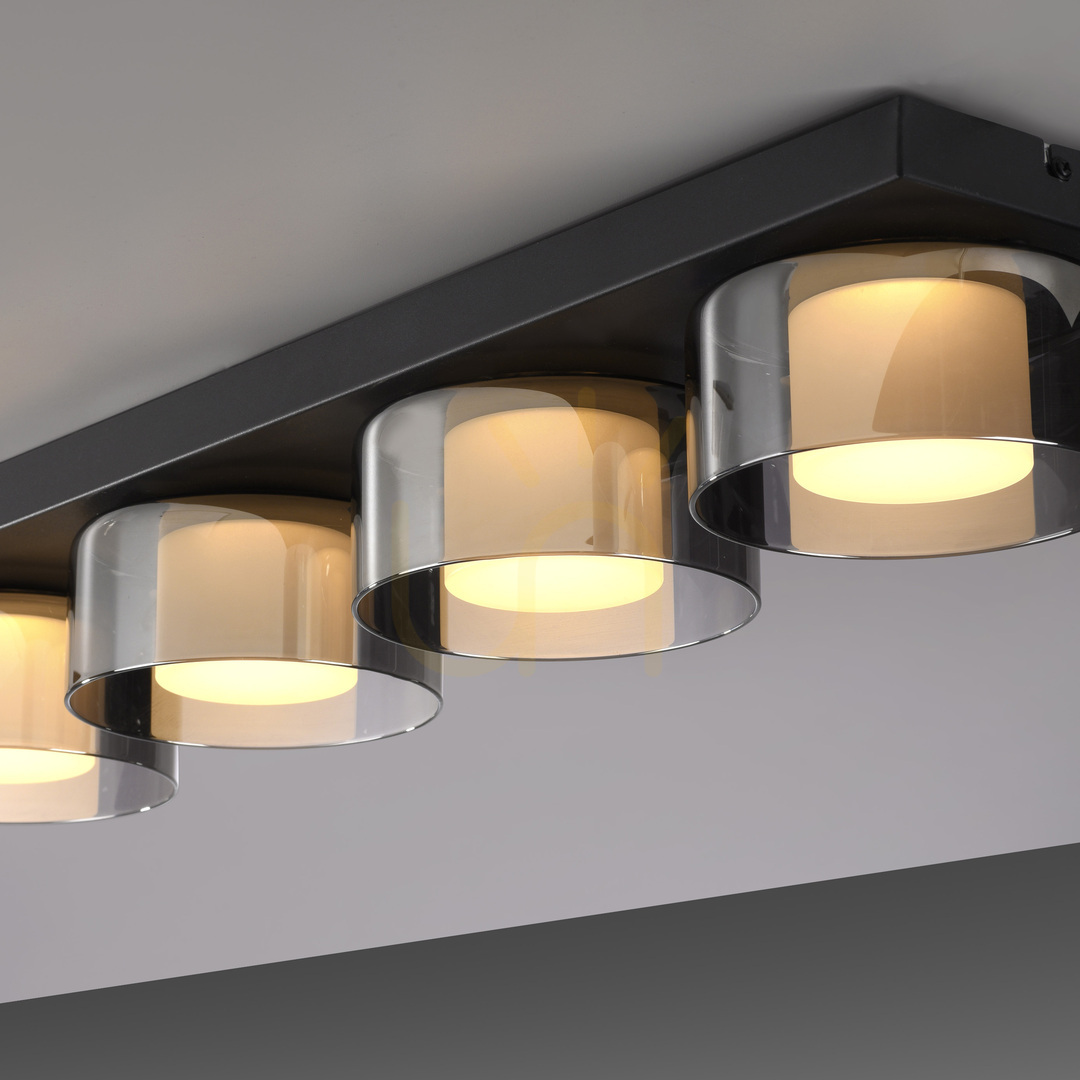 Előadás Plafond RIKA 6164-18 Fekete 4xLED Plafond RIKA 6164-18 Fekete 4xLED