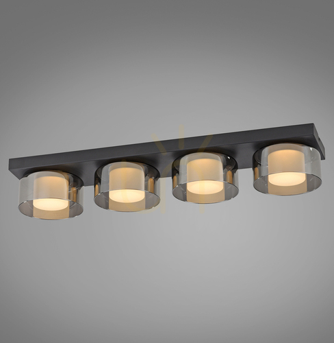 Jelölje be Plafond RIKA 6164-18 Fekete 4xLED
