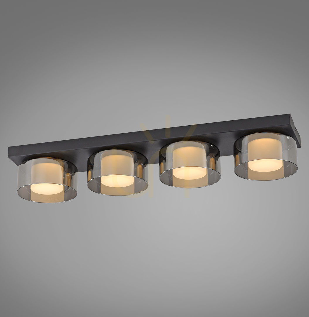 Jelölje be Plafond RIKA 6164-18 Fekete 4xLED Plafond RIKA 6164-18 Fekete 4xLED