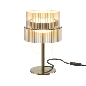 Maytoni SCALA MOD496TL-L12BZK asztali lámpa, bronz, bordázott konyakszínű üveg, Ø 14,8 × 24 cm, LED 12 W 1300 lm 3000K small 2