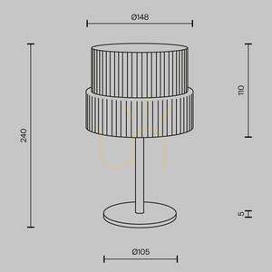 Maytoni SCALA MOD496TL-L12BZK asztali lámpa, bronz, bordázott konyakszínű üveg, Ø 14,8 × 24 cm, LED 12 W 1300 lm 3000K small 7