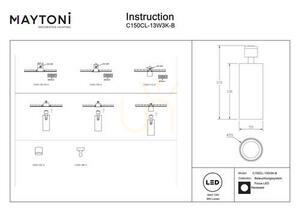 Maytoni Focus LED Holity C150CL-13W3K-B mágneses spotlámpa 13 W 3000 K fekete small 8