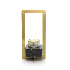 Gyertyatartó Marbre d'Or Arany Fekete L 38 cm small 2