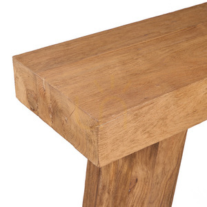 Bazar Bizar The Stance teakfa konzolasztal, natúr, 86 cm small 5