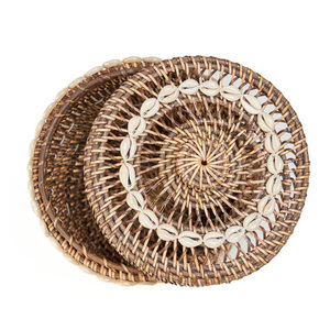 Bazar Bizar The Shell rattan tárolókosár természetes barna 21 × 21 × 32 cm small 6