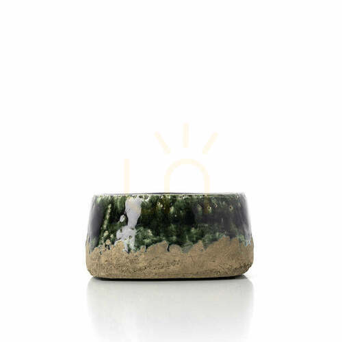 Jelölje be Mohatál növénytartó beton zöld alacsony 16,5x16,5x8 cm
