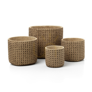 RattanRock kézi rattan ültető kosár M, természetes small 4