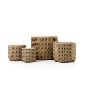RattanRock kézi rattan ültető kosár M, természetes small 5