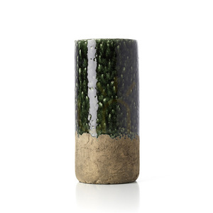 BAZAR BIZAR Moss Cylinder L kőedény váza, zöld-bézs, 38 cm small 7