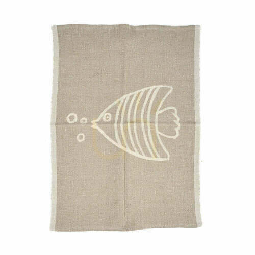 Jelölje be The Linen Fish len konyharuha natúrfehér, 50 × 70 cm