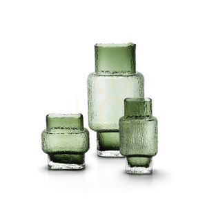 Váza üveg zöld Vintage Vert L Glass Collection 34 cm small 4