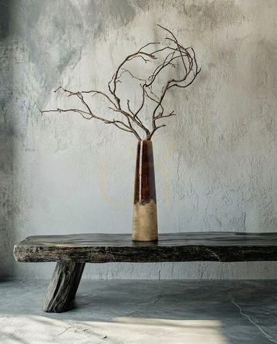 Jelölje be Bazar Bizar Amber Cone Concrete Brown L kőagyag váza, 58,5 cm