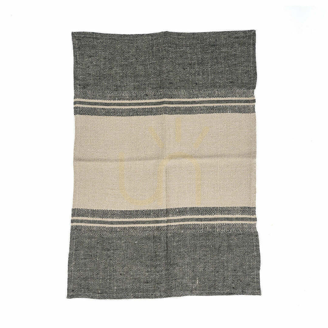 Jelölje be The Linen Dash természetes/fekete len konyharuha 50x70 cm The Linen Dash természetes/fekete len konyharuha 50x70 cm