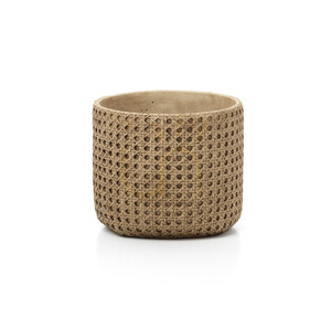Bazar Bizar RattanRock L virágtartó cement fonatmintás natúr 20 × 20 × 17,5 cm small 4