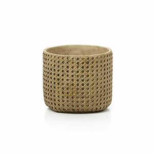 Bazar Bizar RattanRock L virágtartó cement fonatmintás natúr 20 × 20 × 17,5 cm small 0