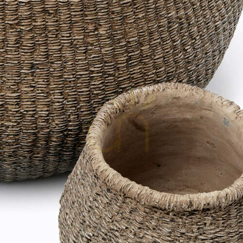 Jelölje be Növénytartó Faux-Puff barna S 16,7 cm Handmade Planters